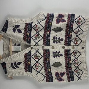 Vintage Northern Reflections Embroidered Sweater Vest